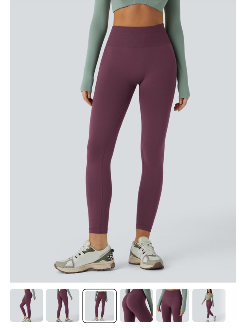 HALARA High-Rise Ribbed Waist Leggings - Picture 3 of 4